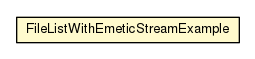 Package class diagram package FileListWithEmeticStreamExample